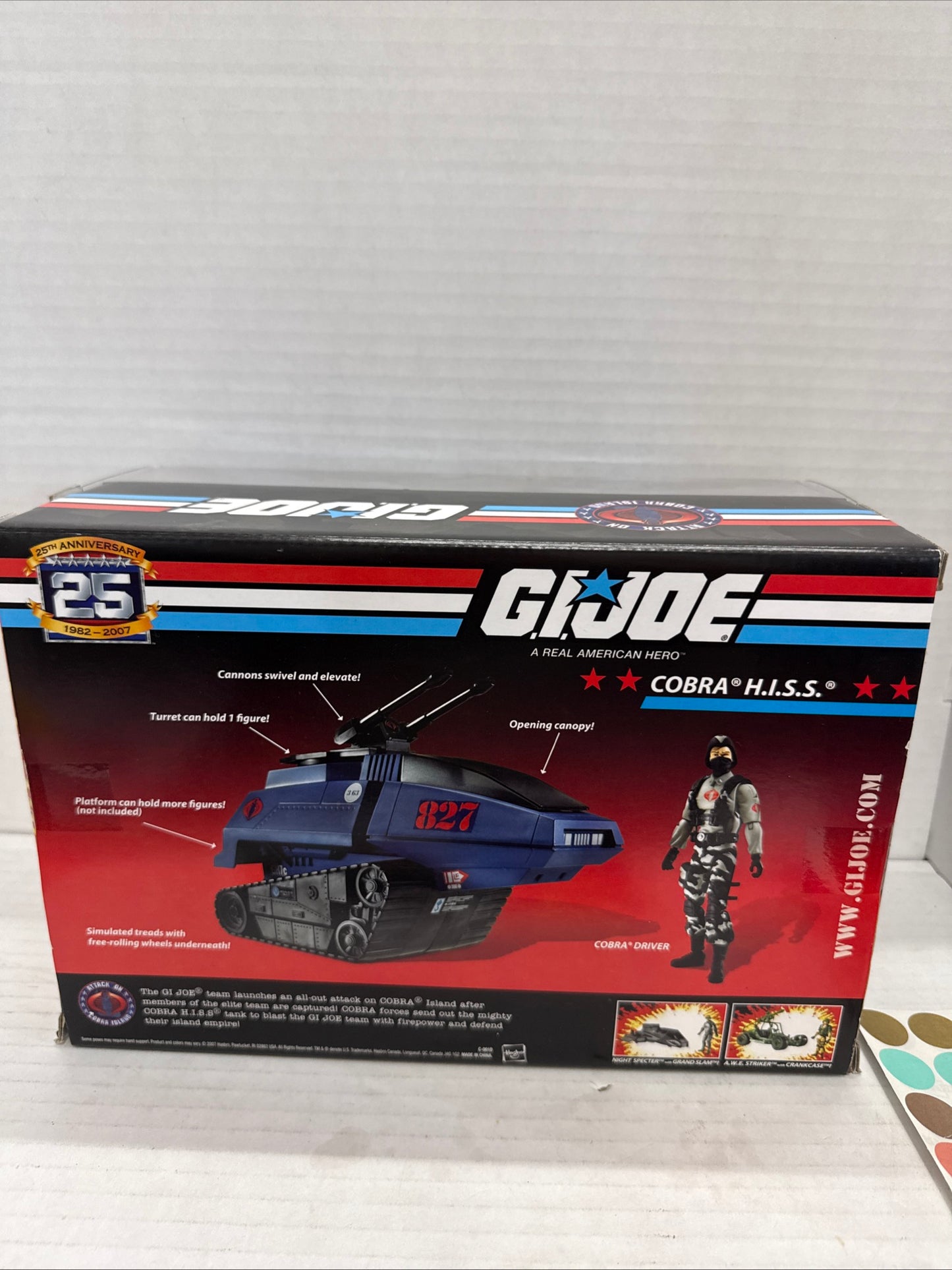 2007 GI JOE 25TH ANNIVERSARY TARGET EXCLUSIVE COBRA HISS WITH COBRA DRIVER