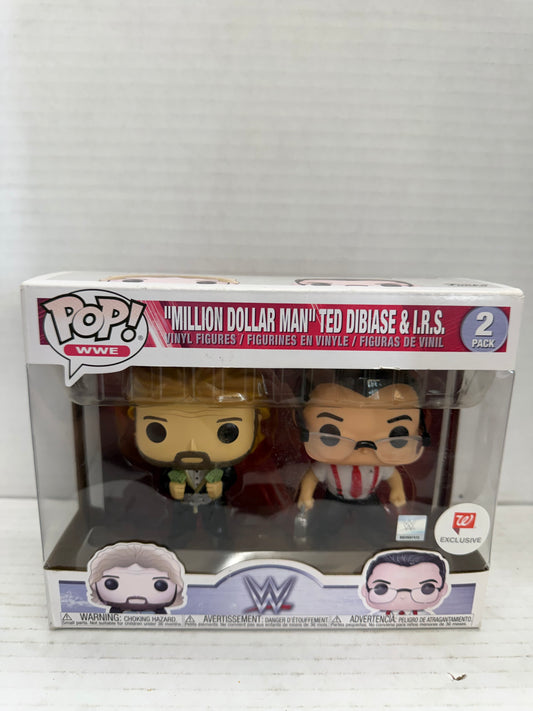 WWE Funko Pop! Million Dollar Man Ted Dibiase & IRS 2 Pack Walgreens Exclusive