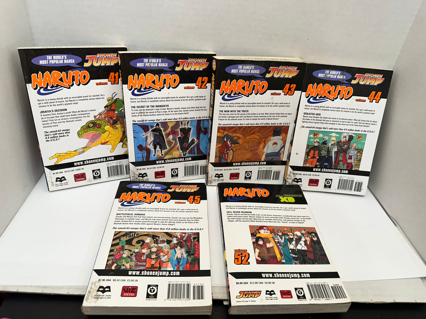 LOT OF 11 NARUTO MANGA VOL. 36-45 + Vol. 52 MASASHI KISHIMOTO VIZ Media