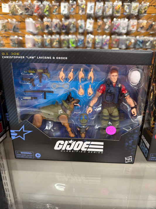 GI G.I. Joe Classified Series 157 Law and Order Christopher “Law” Lavigne New K9