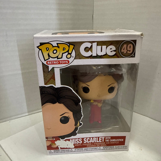 Retro Toys Clue Miss Scarlet w/ Candlestick #49 Box Damage