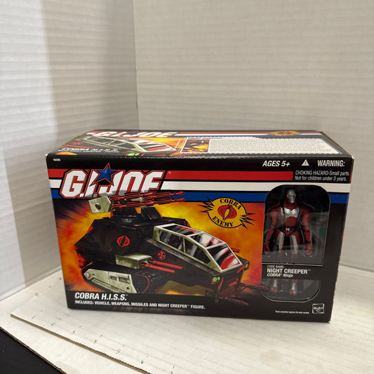 New Damaged G.I. Joe DTC Cobra HISS Tank w/ Night Creeper Figure Sealed H.I.S.S.