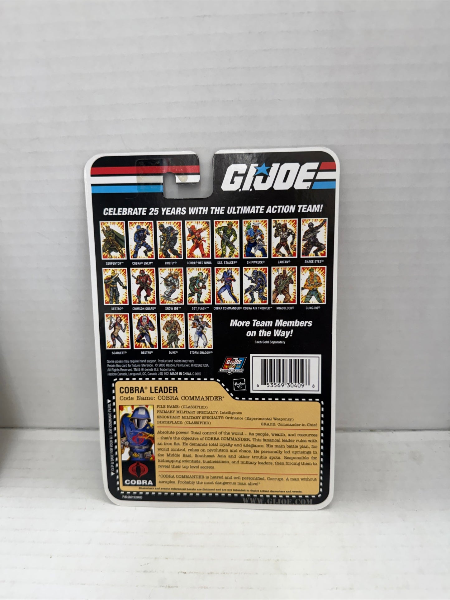 Gi Joe 25 Anniversary Cobra Commander .2007 Comic Series
