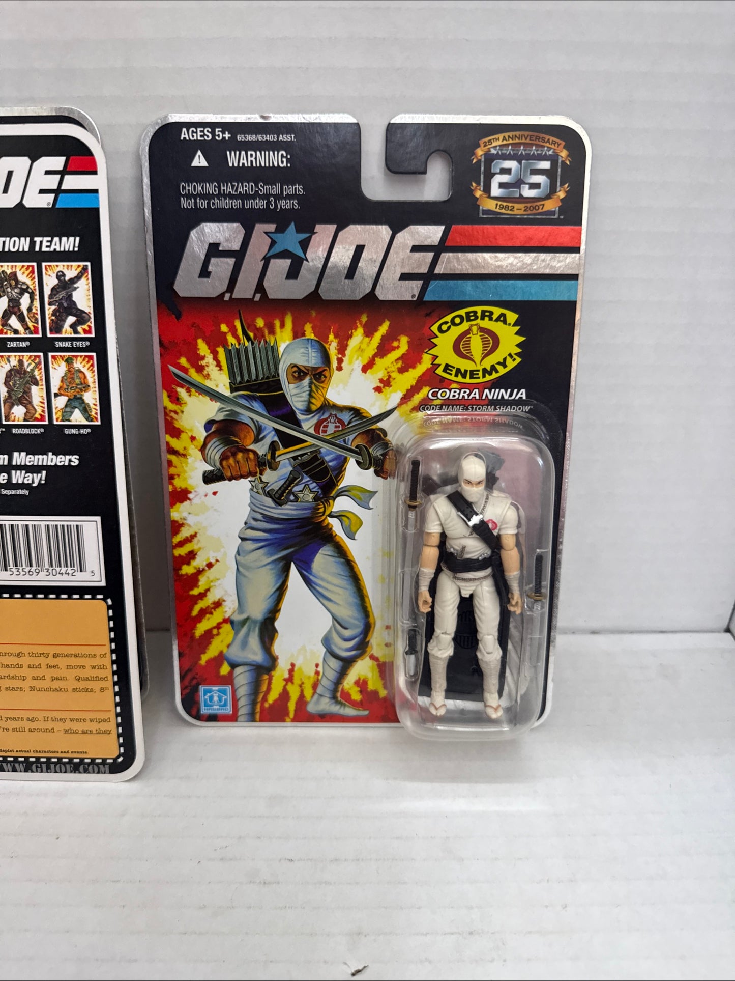 G.I. Joe 25th Anniversary Cobra Ninja Storm Shadow Action Figure 2007 Foil