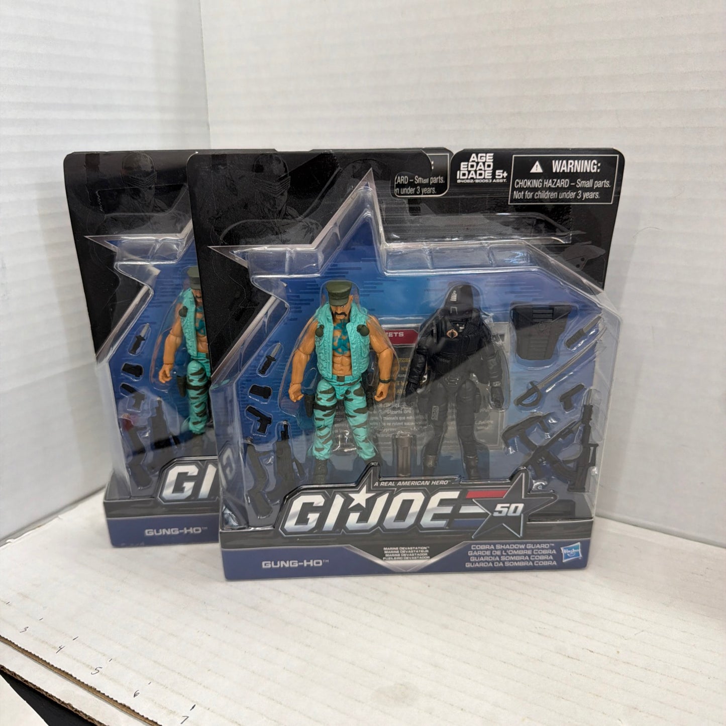 GI Joe 50th 2 Pack Sealed Marine Devastation Gung-Ho Cobra Shadow Guard