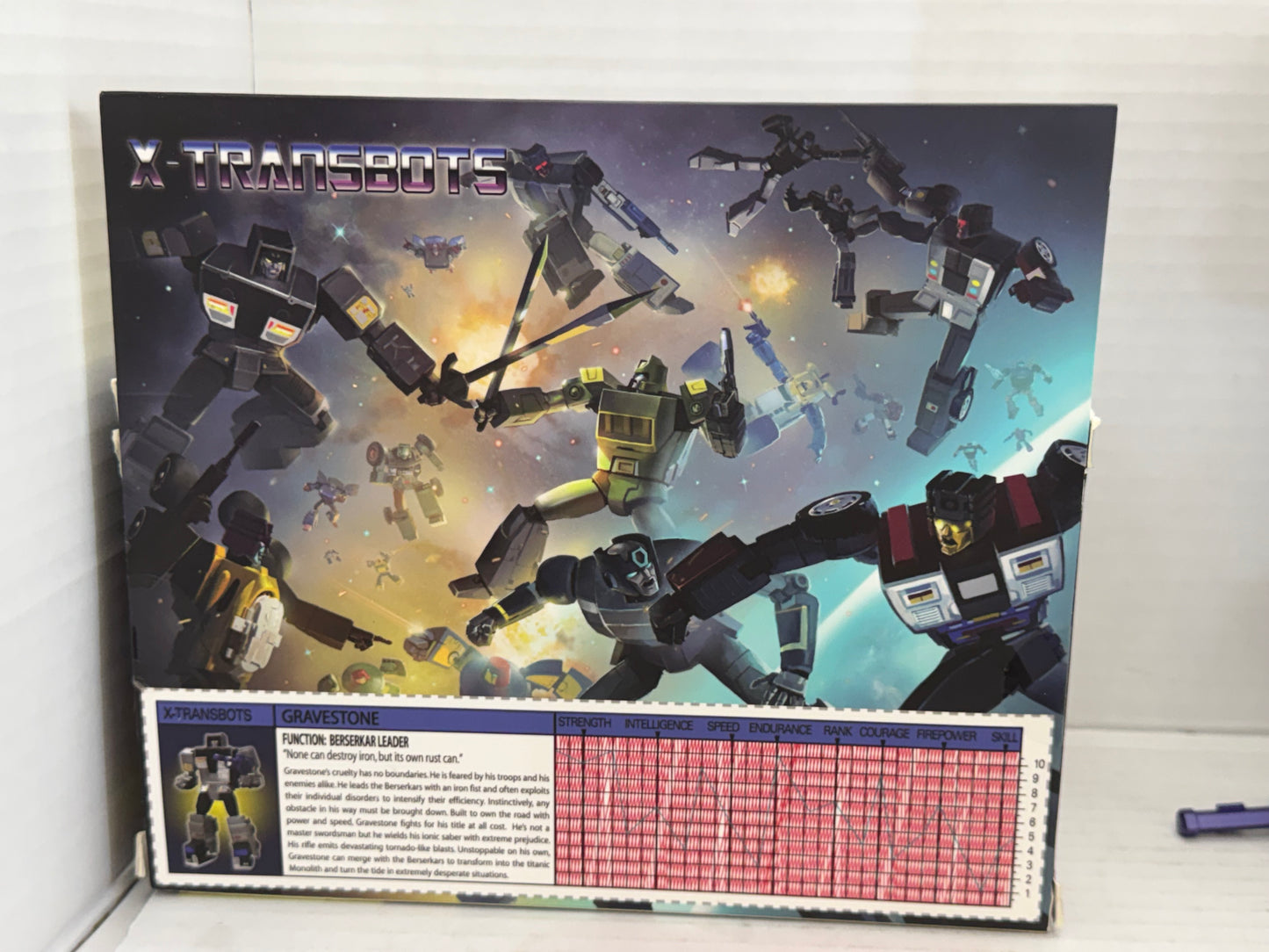 Transformable  X-Transbots MX-12T GRAVESTONE Motormaster Figures Open Box