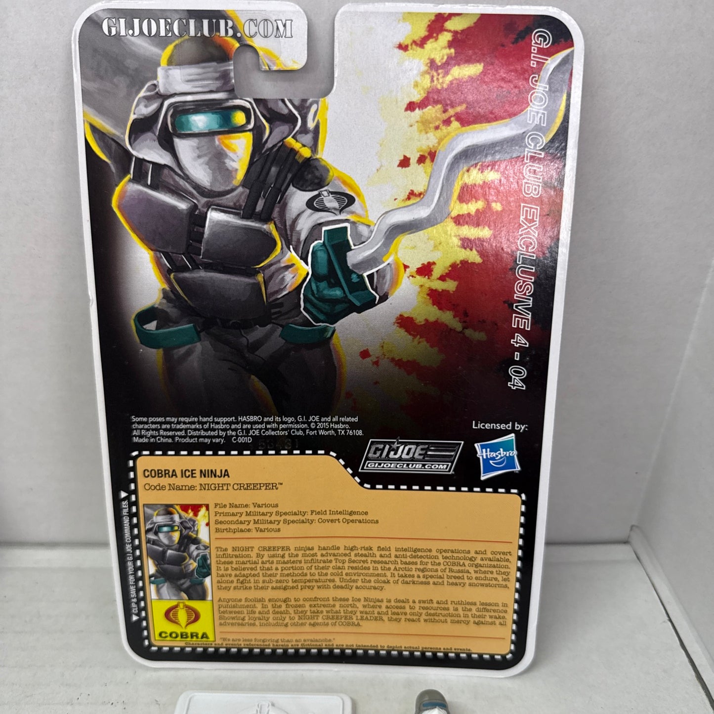GI Joe FSS, Night Creeper, Ice Ninja, Moc, Club Exclusive, Joe Con, Retro, 50th