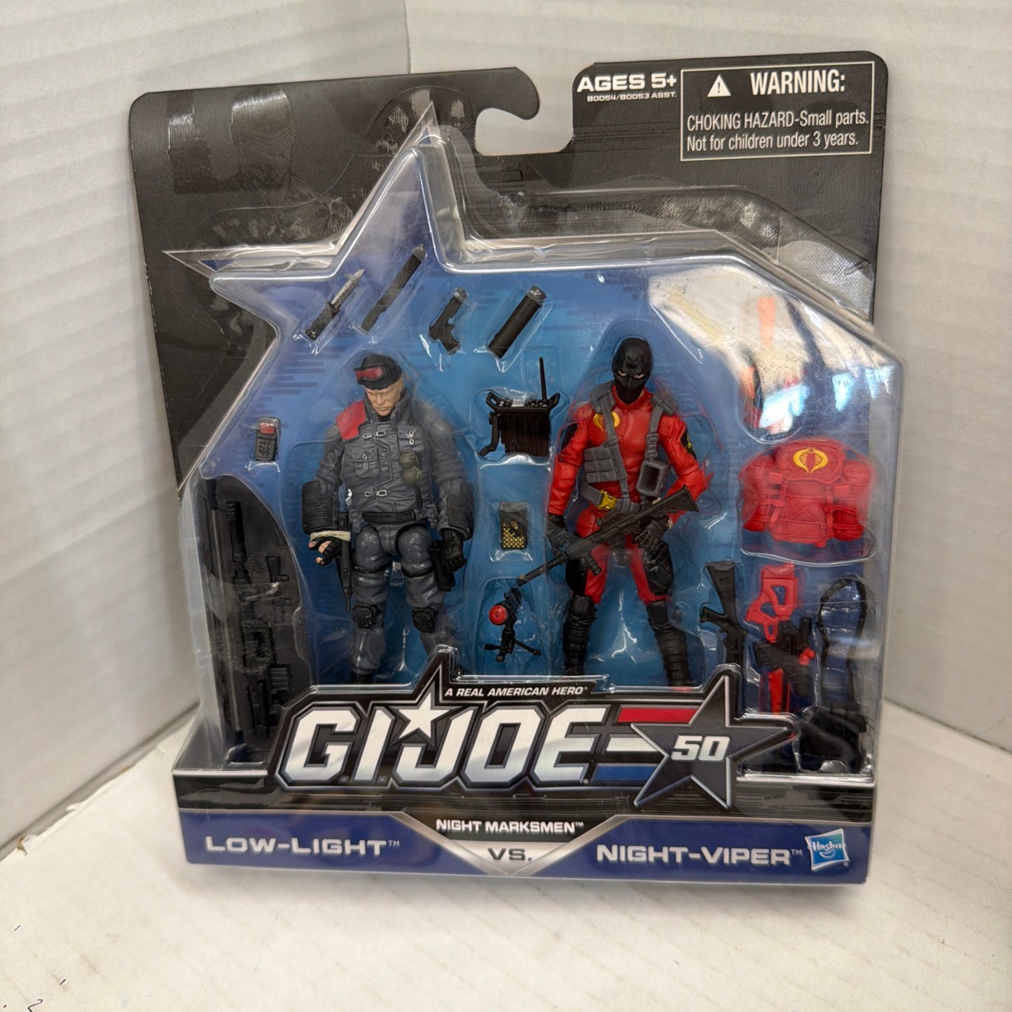 2014 GI JOE 3 3/4" 50th Night Marksmen-Low Light vs Night Viper-NIP