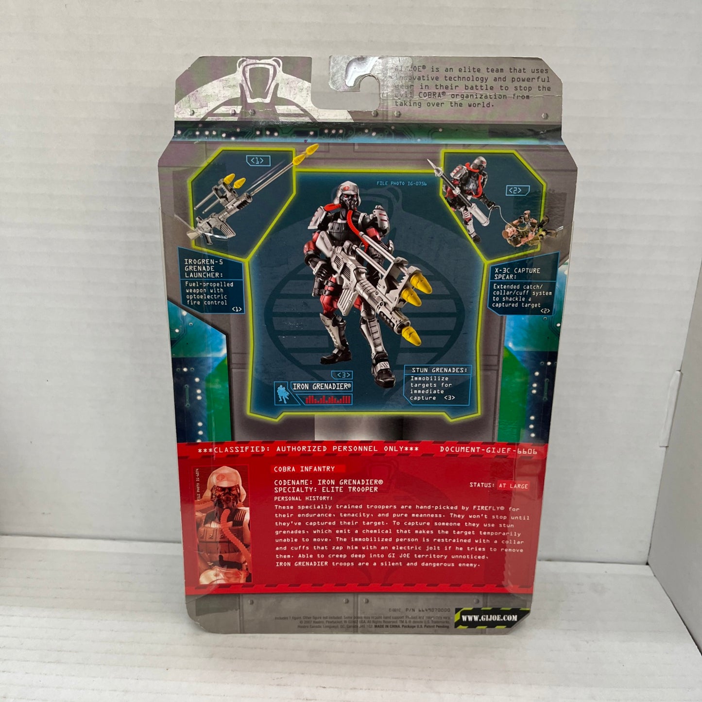 Iron Grenadier with Kung Fu Grip, 2007 GI Joe Soldier NEW