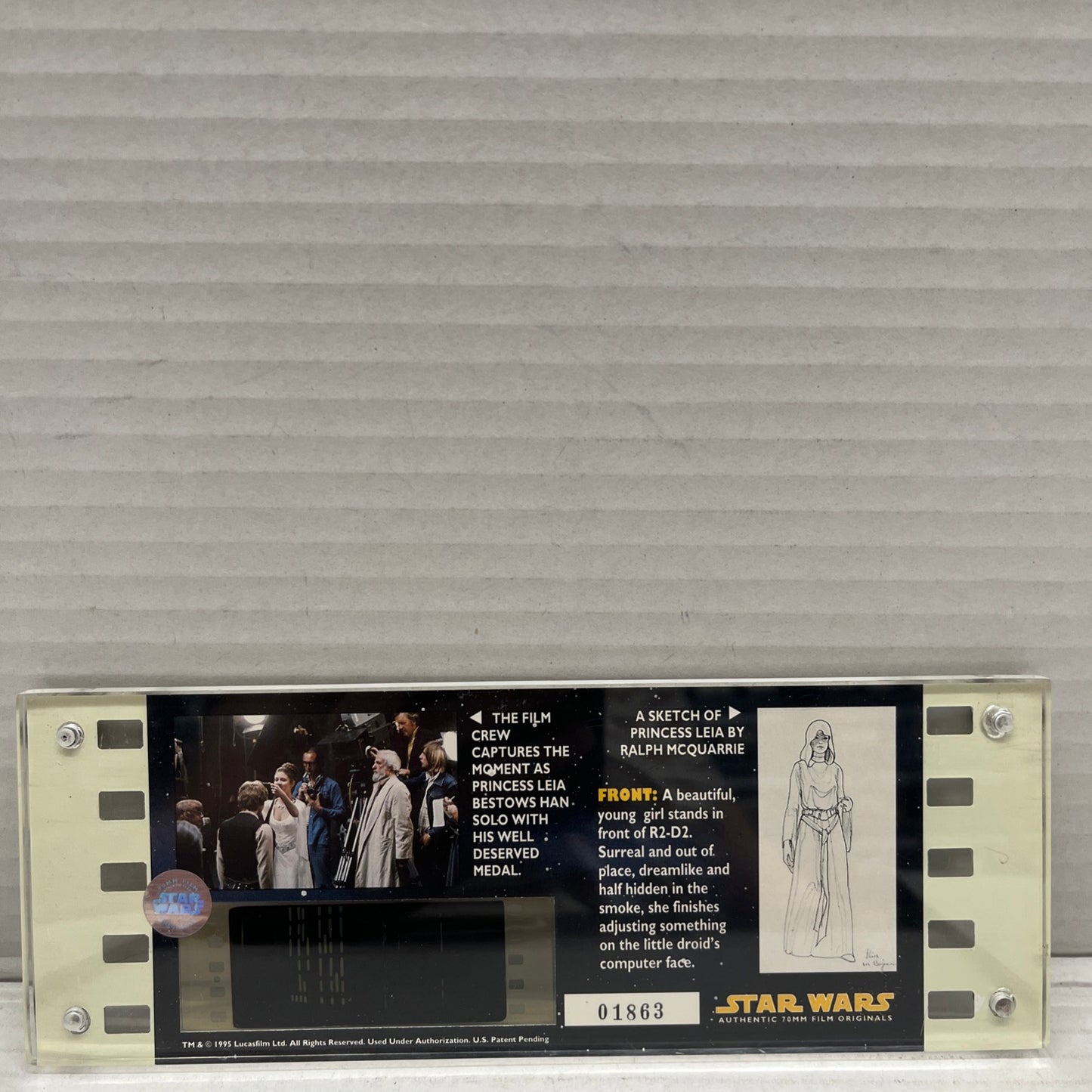 Star Wars Limited Edition  70mm Collector Film Cels Princess Leia Edition