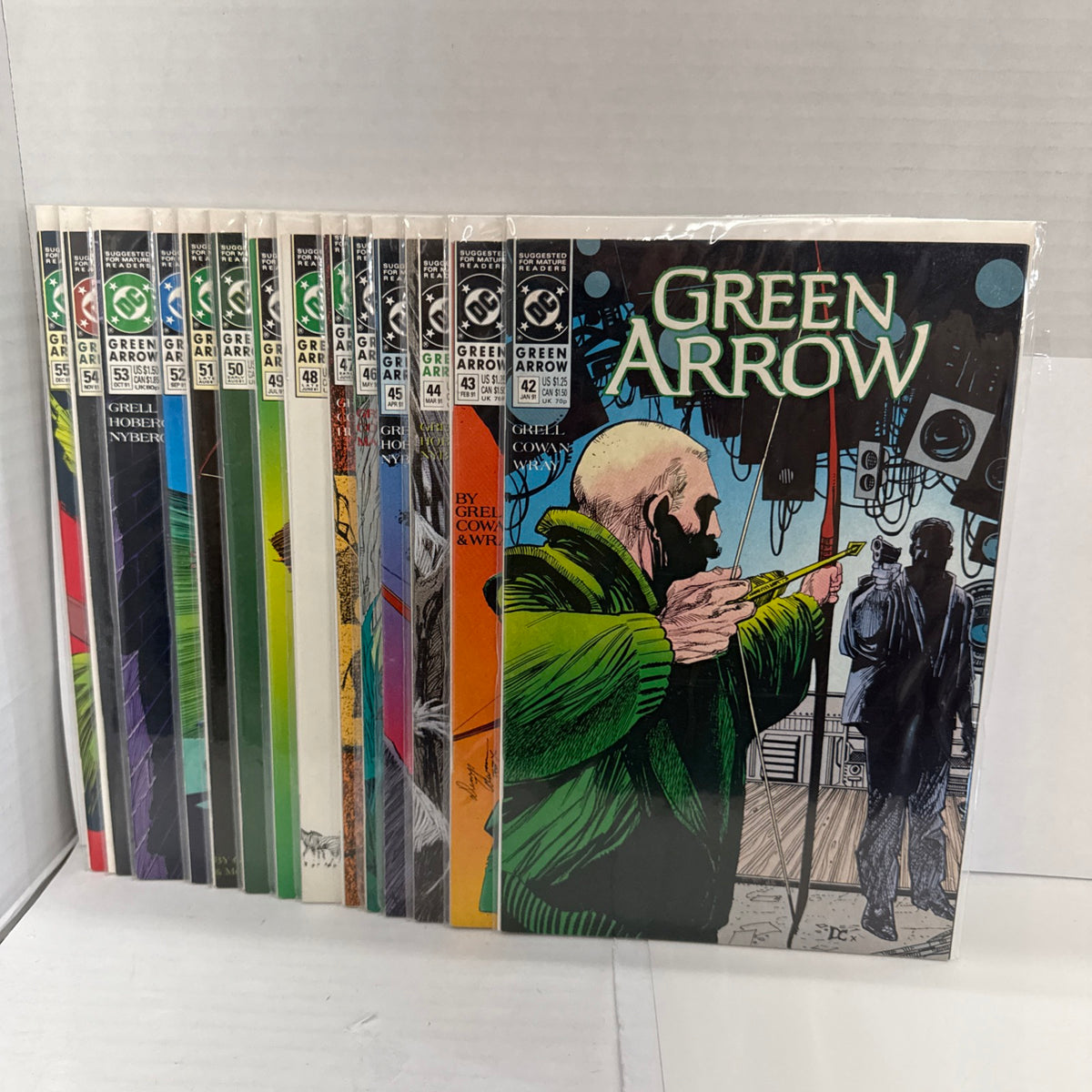 GREEN ARROW #43-55  (1991) DC COMICS RUN LOT OF 14. Grell Cowan Wray
