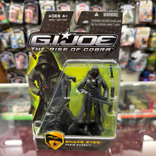 GI Joe Rise of Cobra Movie Snake Eyes&Black Timber Paris Pursuit Figure NEW 2009