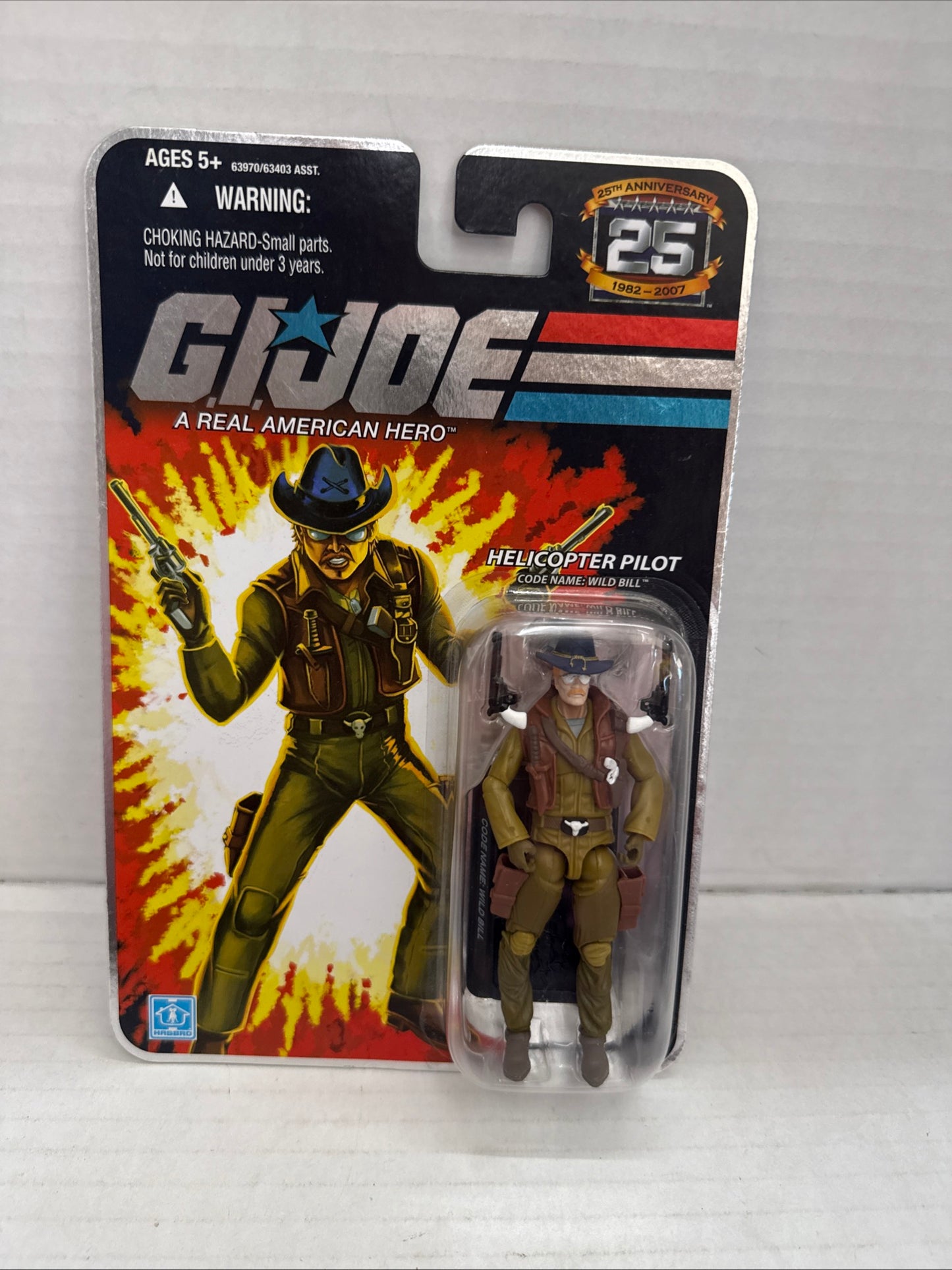Hasbro G.I. Joe 25th Anniversary WILD BILL 3.75" Action Figure  Brand New Sealed