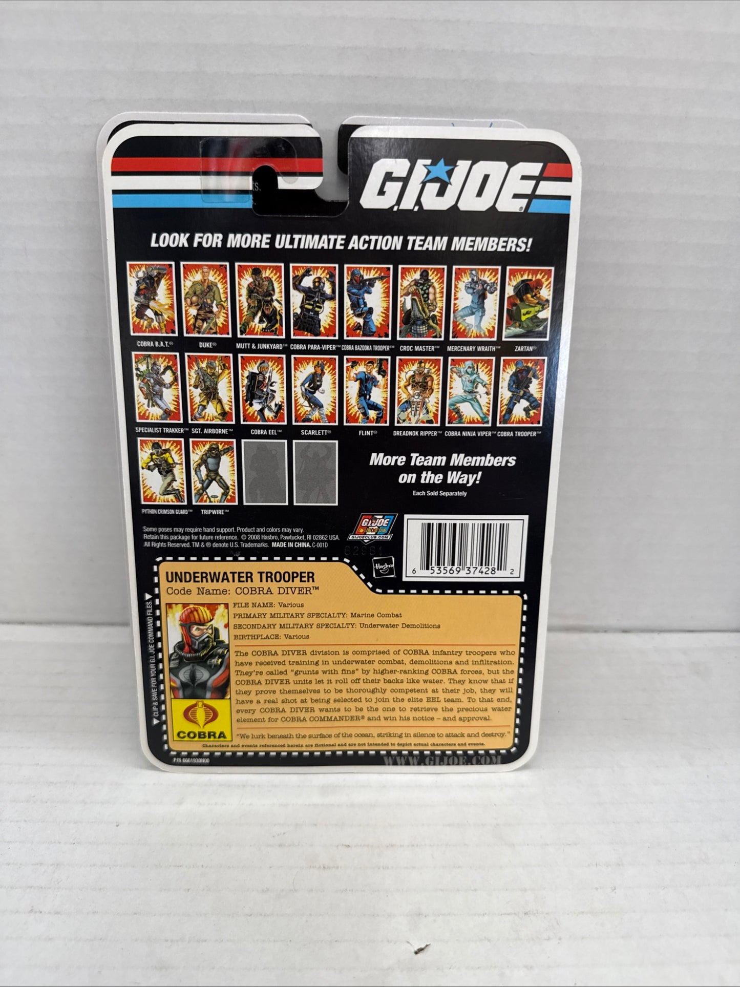 GI Joe 25th Anniversary Cobra Diver Cartoon Series Underwater Trooper