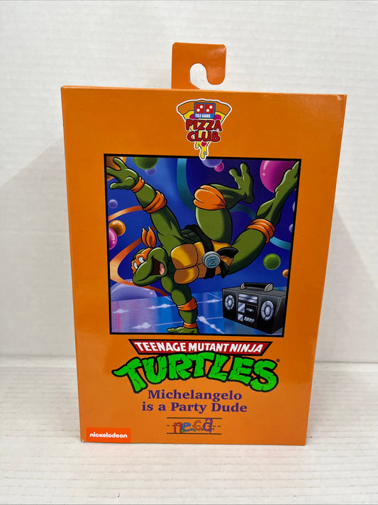 NECA TMNT Teenage Mutant Ninja Turtles Michelangelo is a Party Dude Figure New