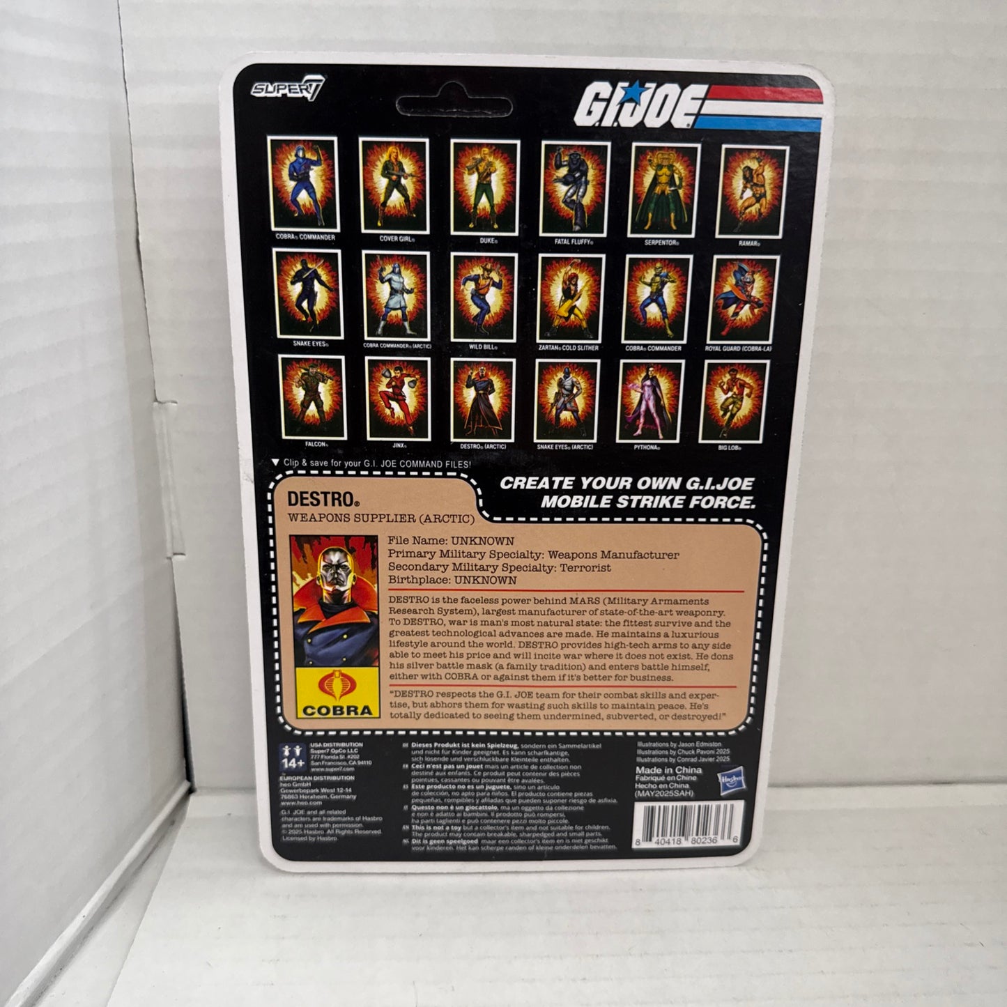 Super7 ReAction+ GI JOE DESTRO ARCTIC O-Ring 3.75" Action Figure