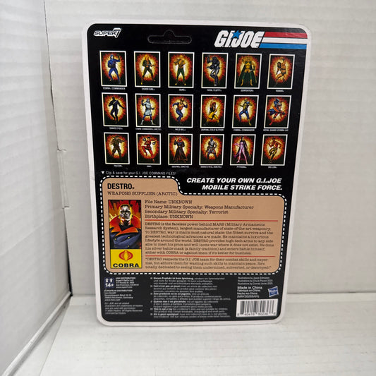 Super7 ReAction+ GI JOE DESTRO ARCTIC O-Ring 3.75" Action Figure
