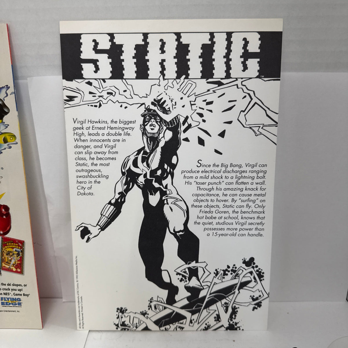 Static #1 Platinum (DC Comics June 1993) 1st AppearOf Static Shock. Posters/card
