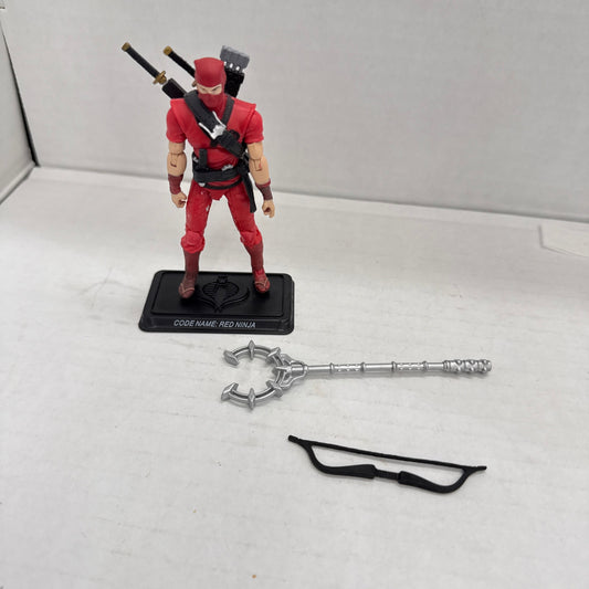 2008 GI JOE 25TH ANNIVERSARY RED NINJA V2 LOOSE COMPLETE FIGURE