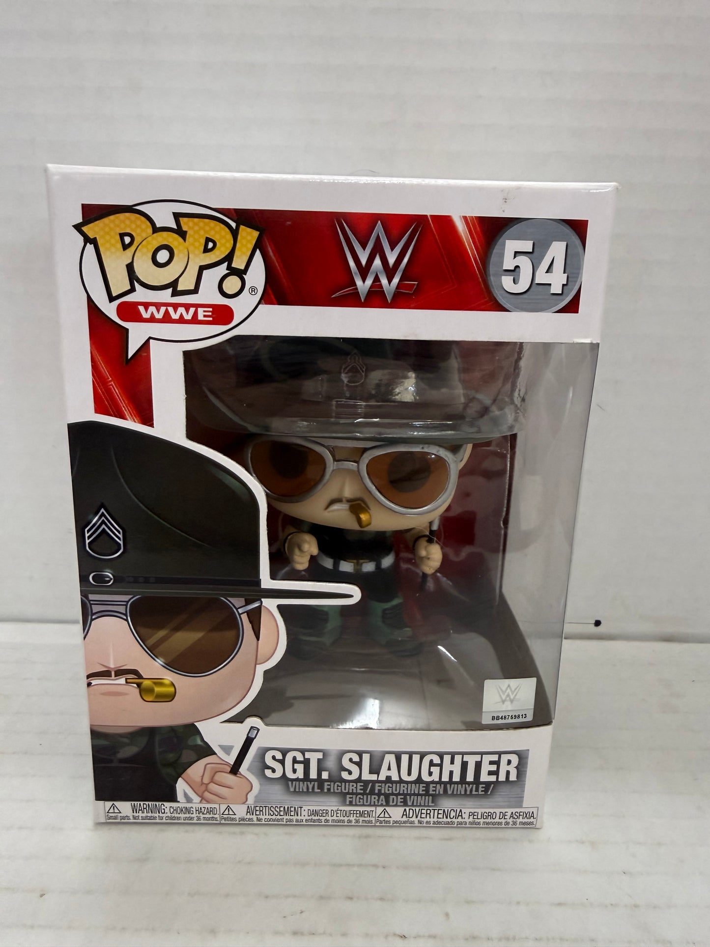 Funko Pop! Wrestling WWE - Sgt. Slaughter #54 VAULTED Vinyl w/Protector