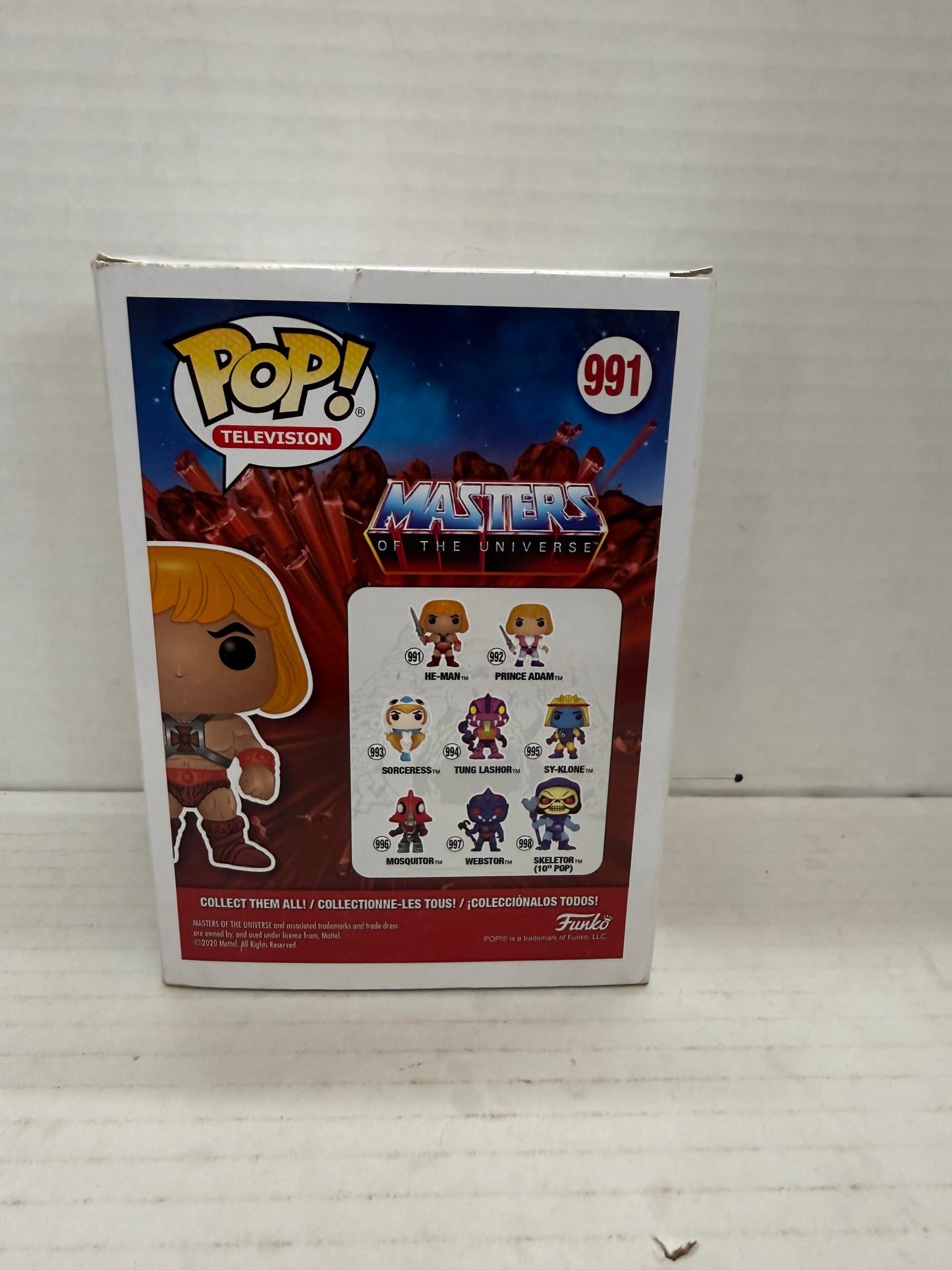 Funko Pop! He-Man #991 Masters of the Universe Flocked Insider Club W/ Protector