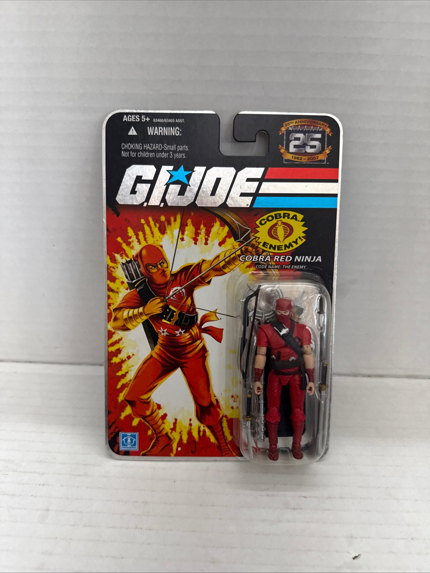 Hasbro G.I. Joe Cobra Red Ninja 25th Anniversary Action Figure 2007 w/ Weapons