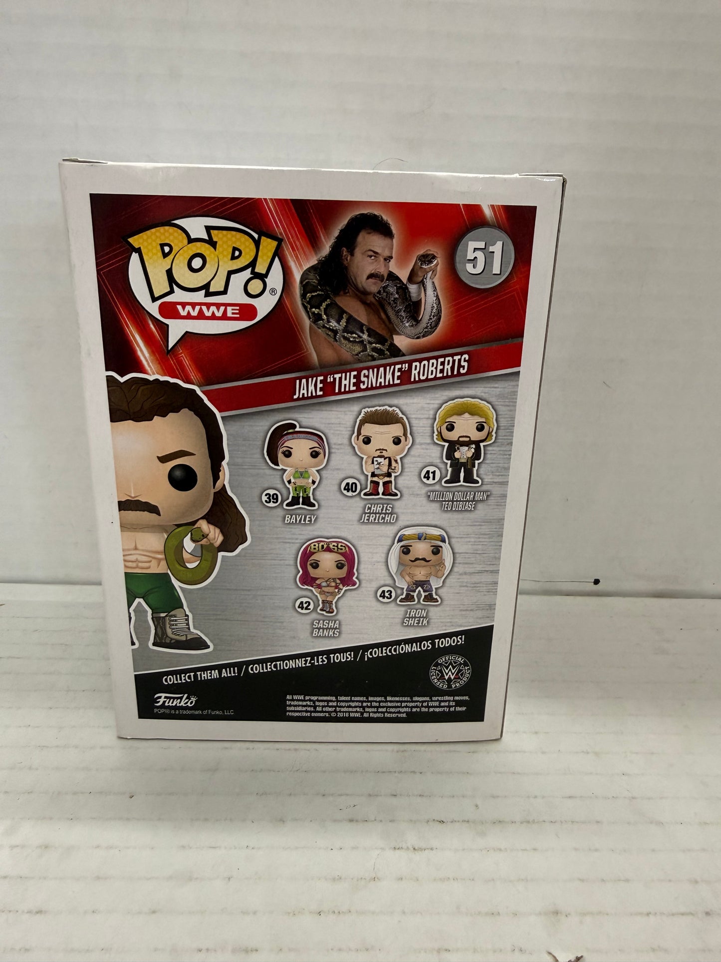 Funko Pop WWE Jake The Snake Roberts #51 Chase w/ Protector