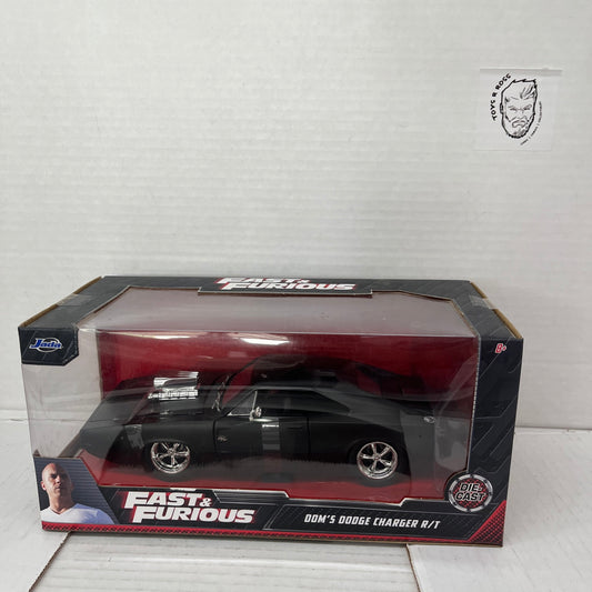 1970 Dodge Charger R/T-Matte Black-Fast & Furious  -1/24-Diecast Car-Jada