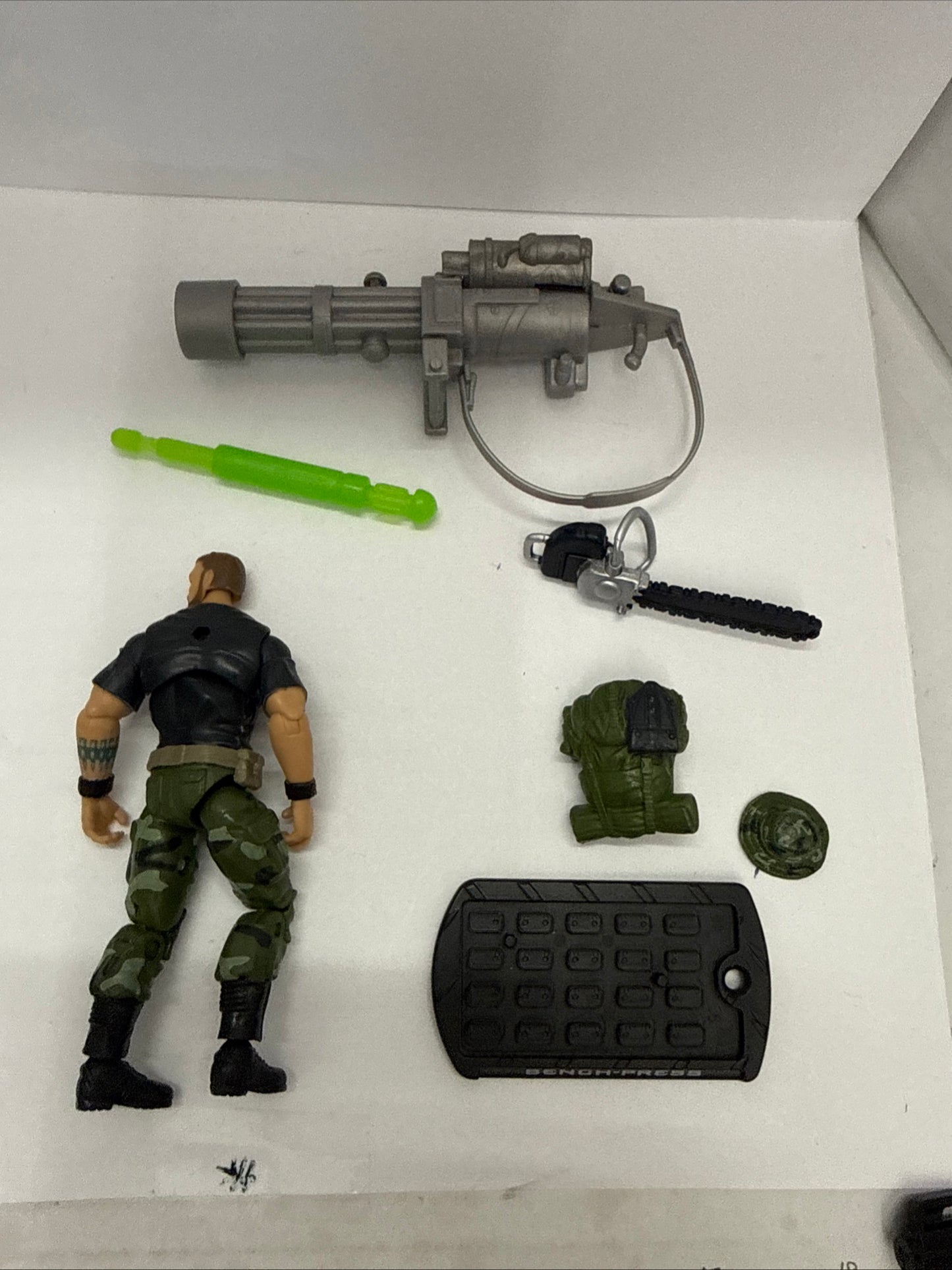 2009 GI Joe 3.75" BENCH PRESS (The Rise Of Cobra) Hasbro Loose NOT COMPLETE