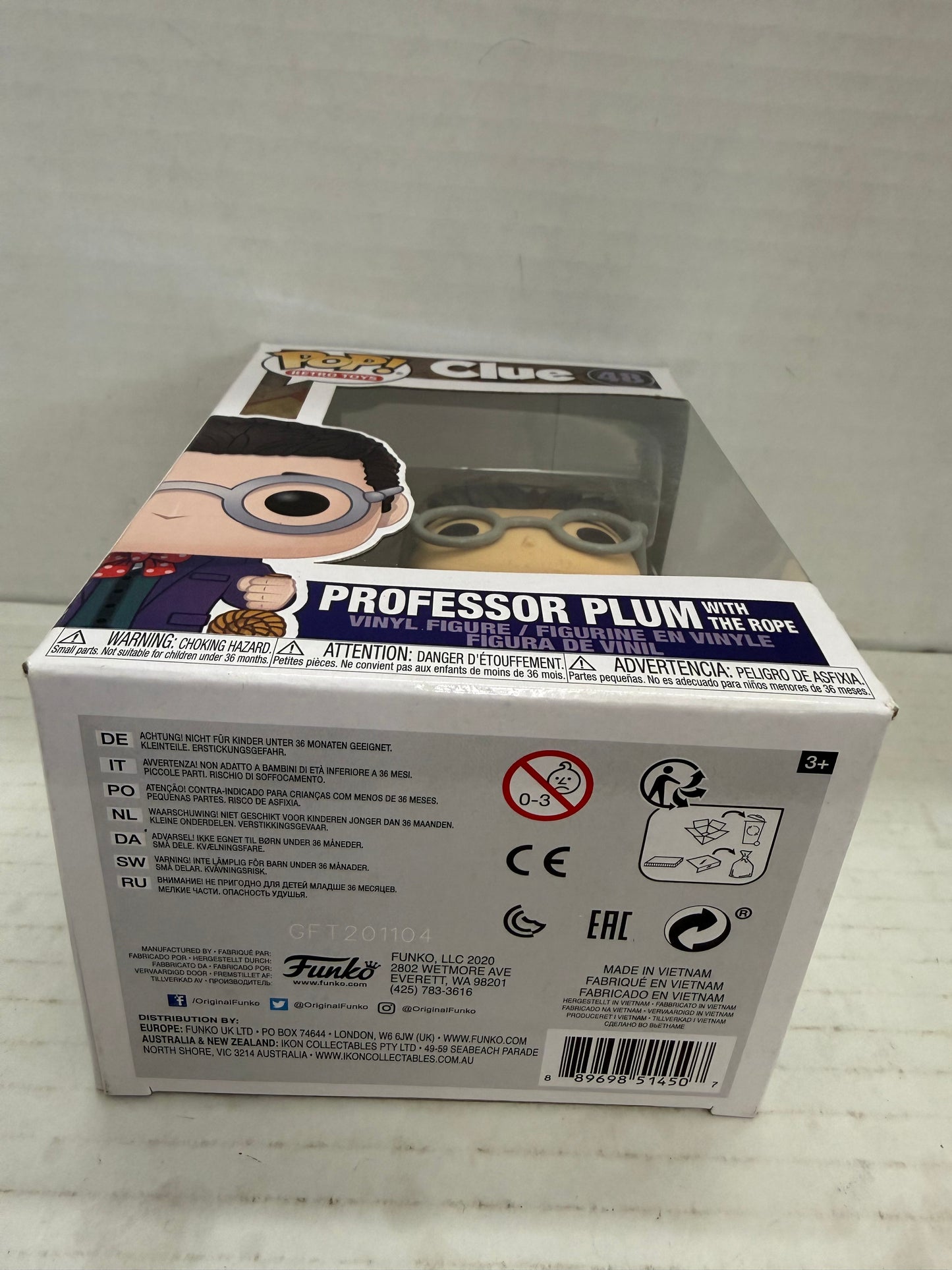 Funko Pop! Retro Toys Clue Professor Plum w/ Rope #48 Vinyl Figure