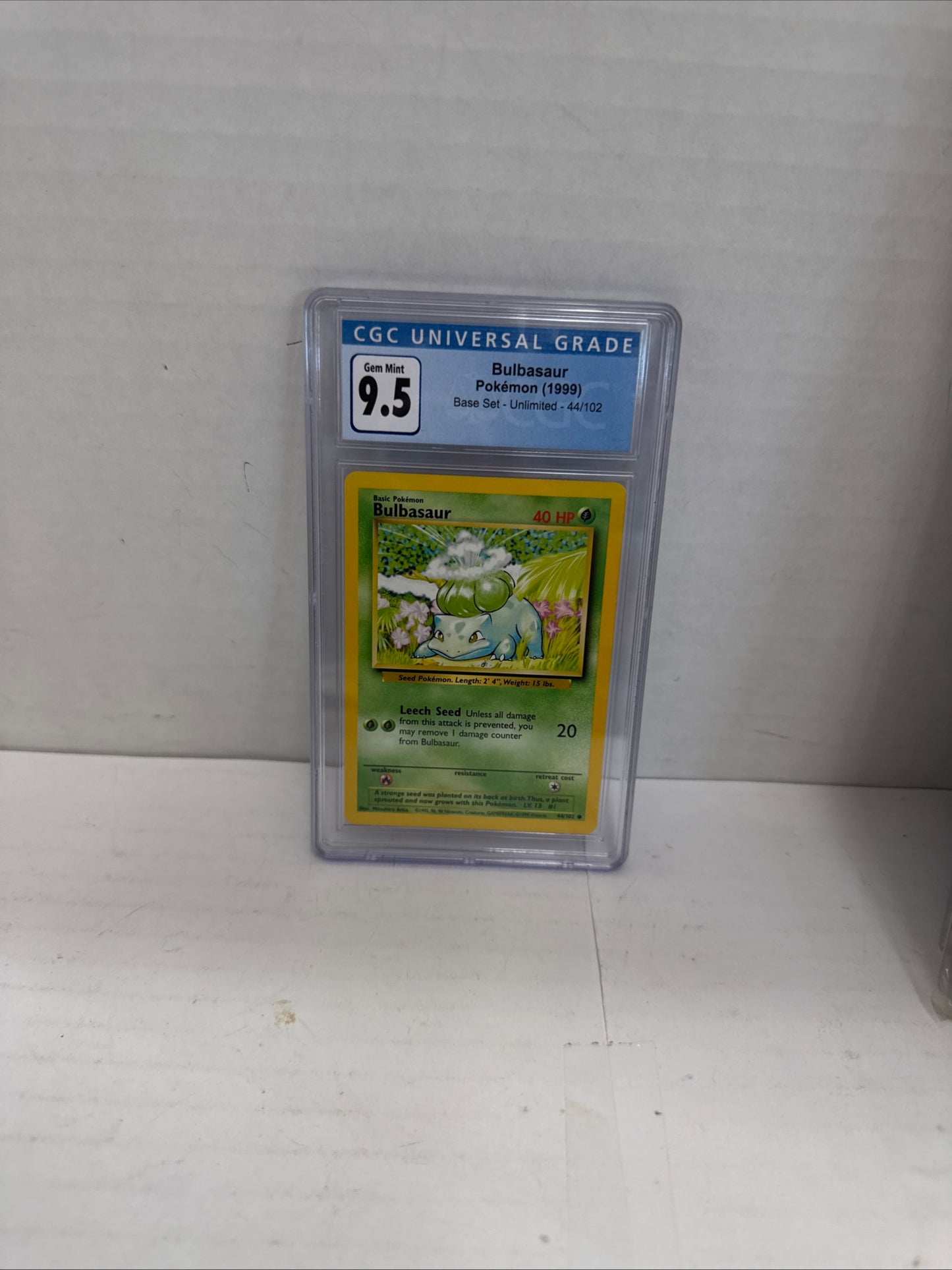 1999 POKEMON BASE SET 44/102 BULBASAUR CGC 9.5