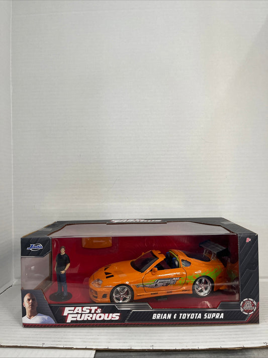 NEW Jada Toys 30738 Fast and the Furious BRIAN & TOYOTA SUPRA 1:24 Scale Diecast