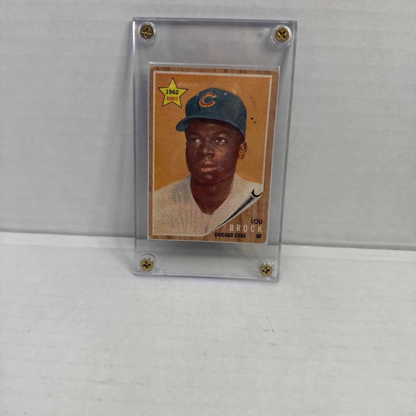 1962 Topps Lou Brock RC #387 Good+ NO CREASES See Pics!