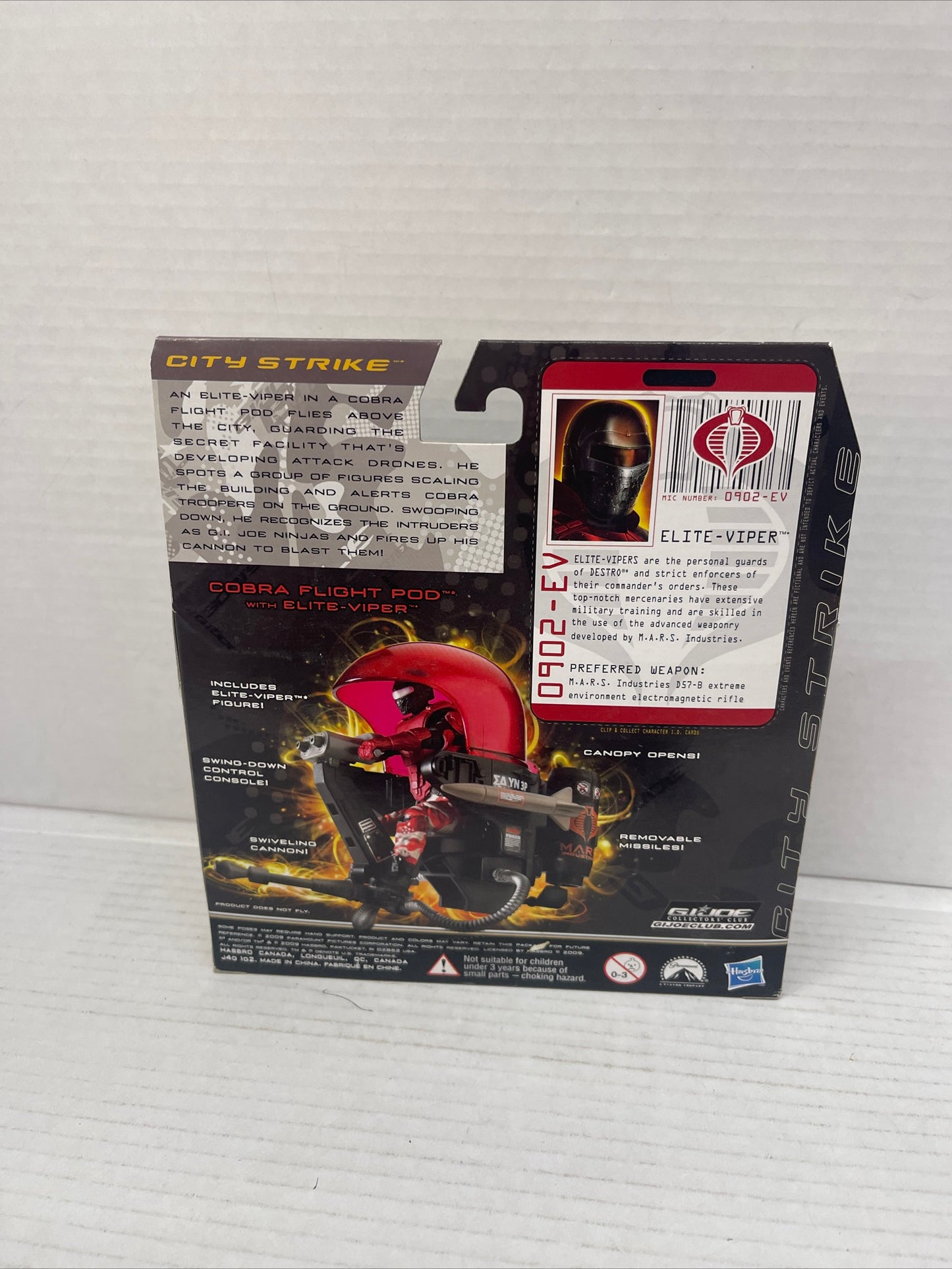 2010 GI Joe Rise of Cobra Cobra Flight Pod w/ Elite Viper Target TROUBLE BUBBLE