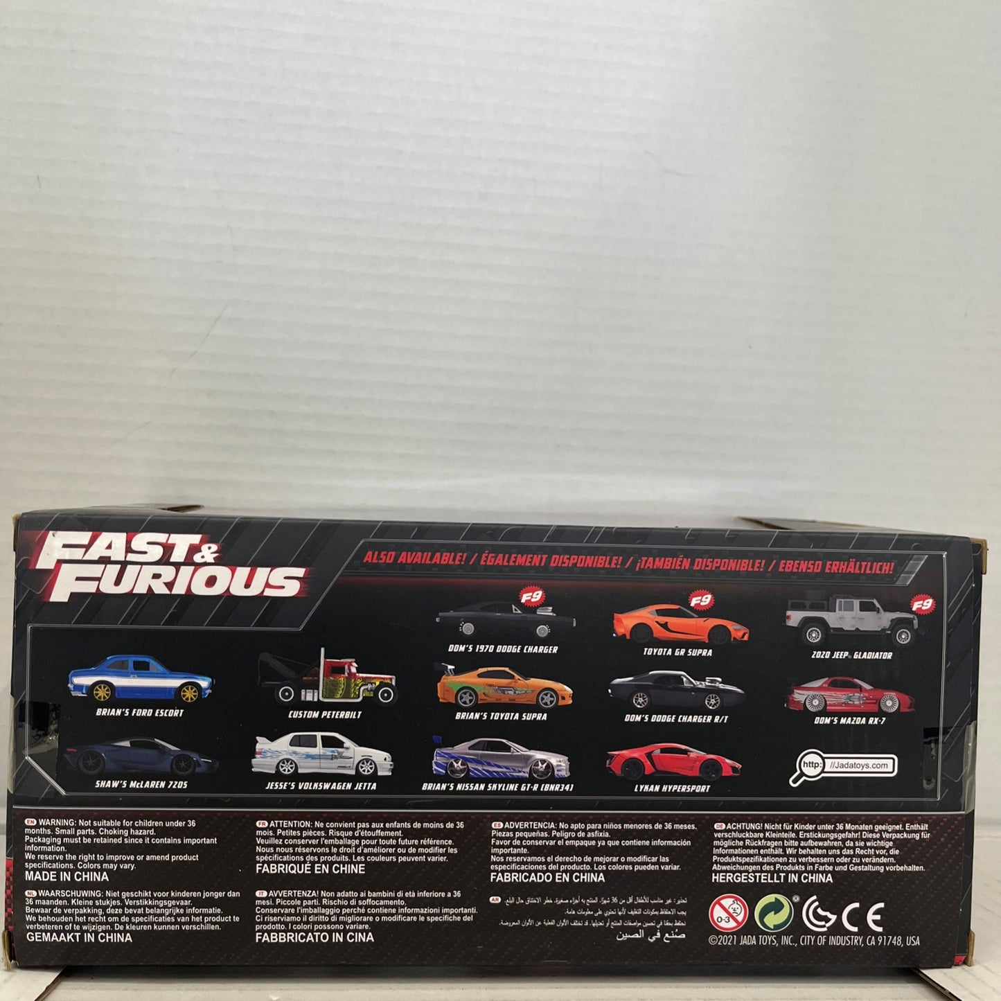 Jada Toys 1:24 Dodge Charger Widebody Fast & Furious Flat Black Car - 32614