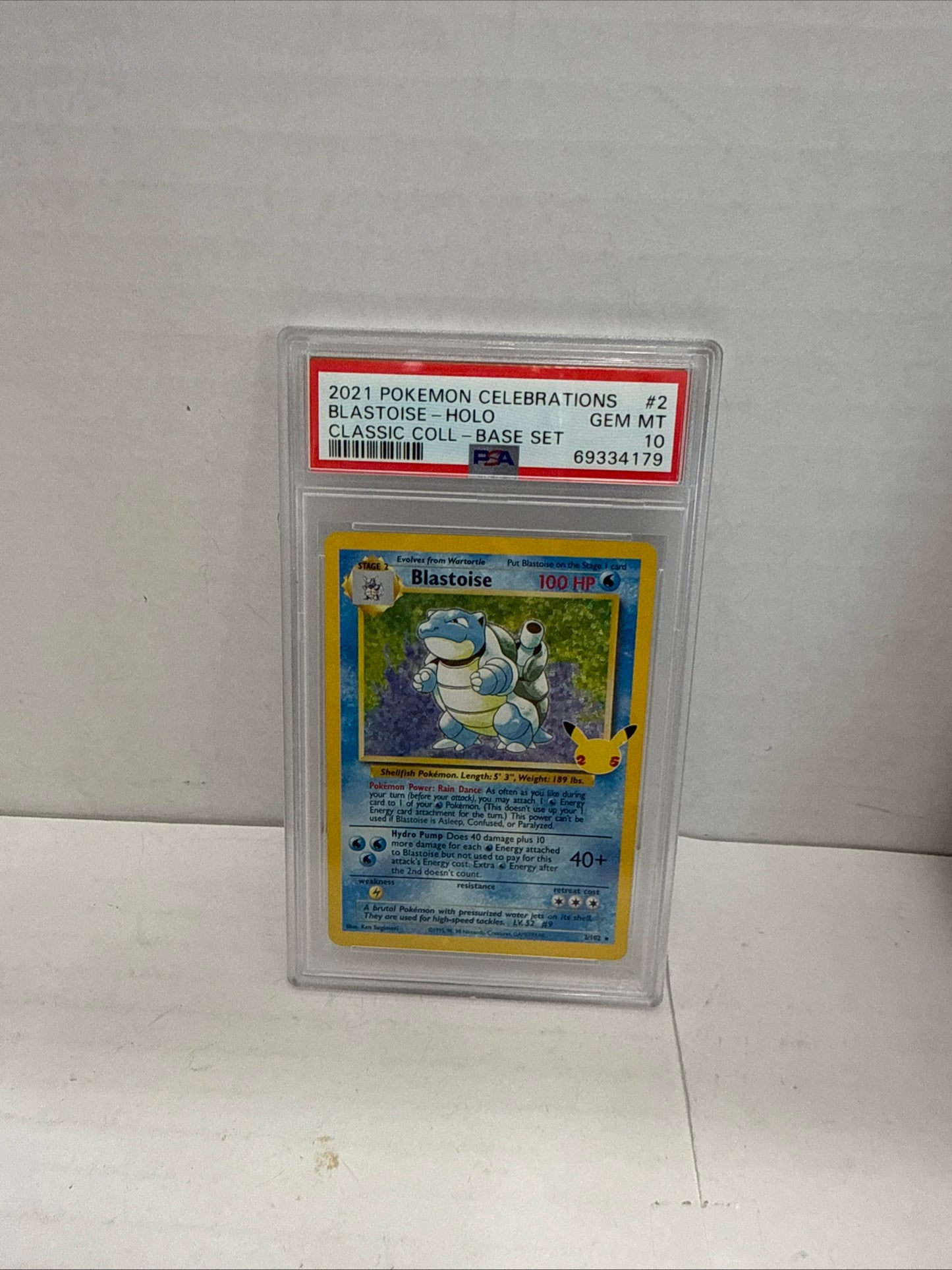 Pokémon TCG Blastoise Classic Collection 2/102 Psa 10