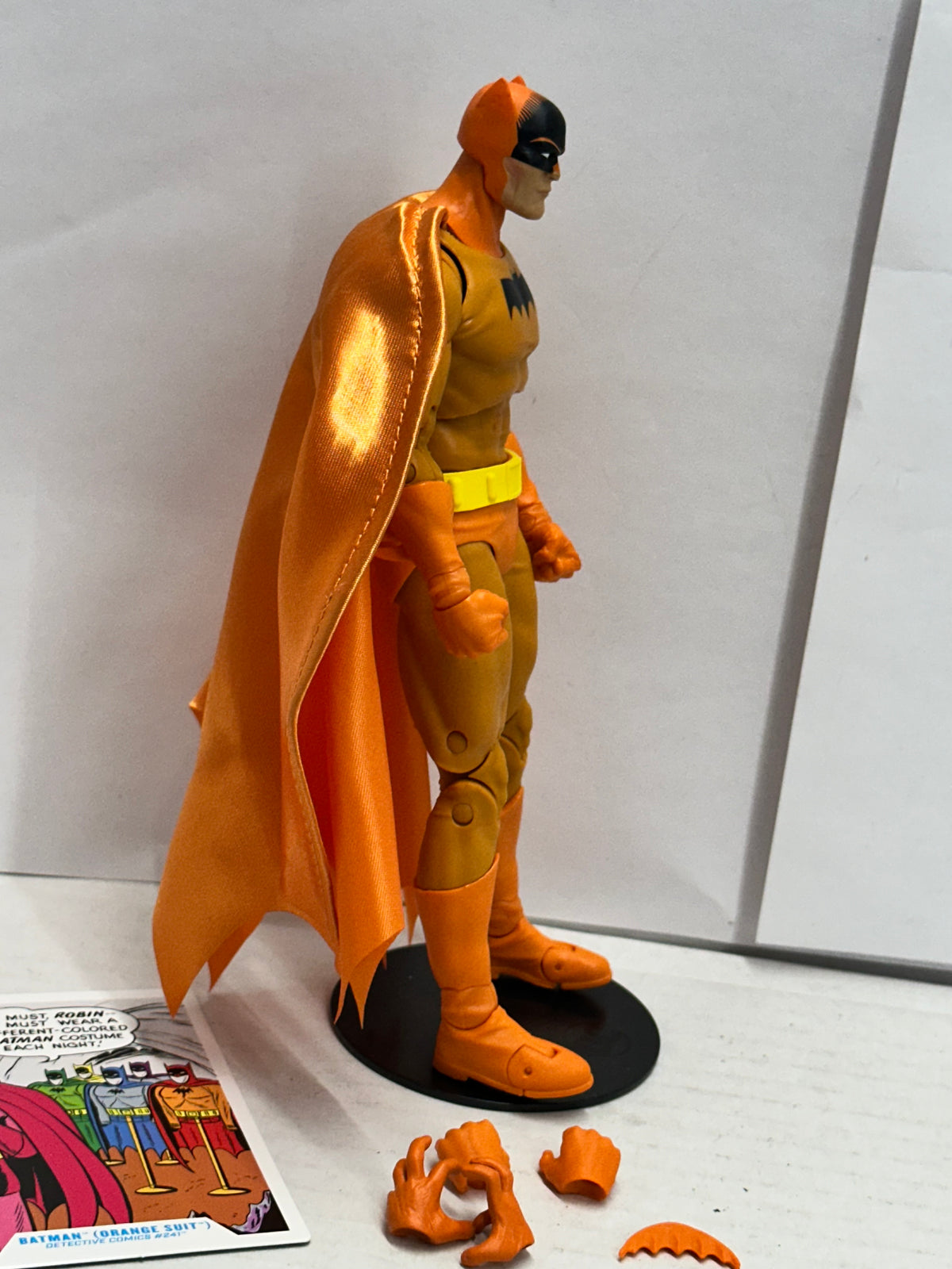 DC Multiverse McFarlane Red Platinum Orange Suit Batman Figure COMPLETE