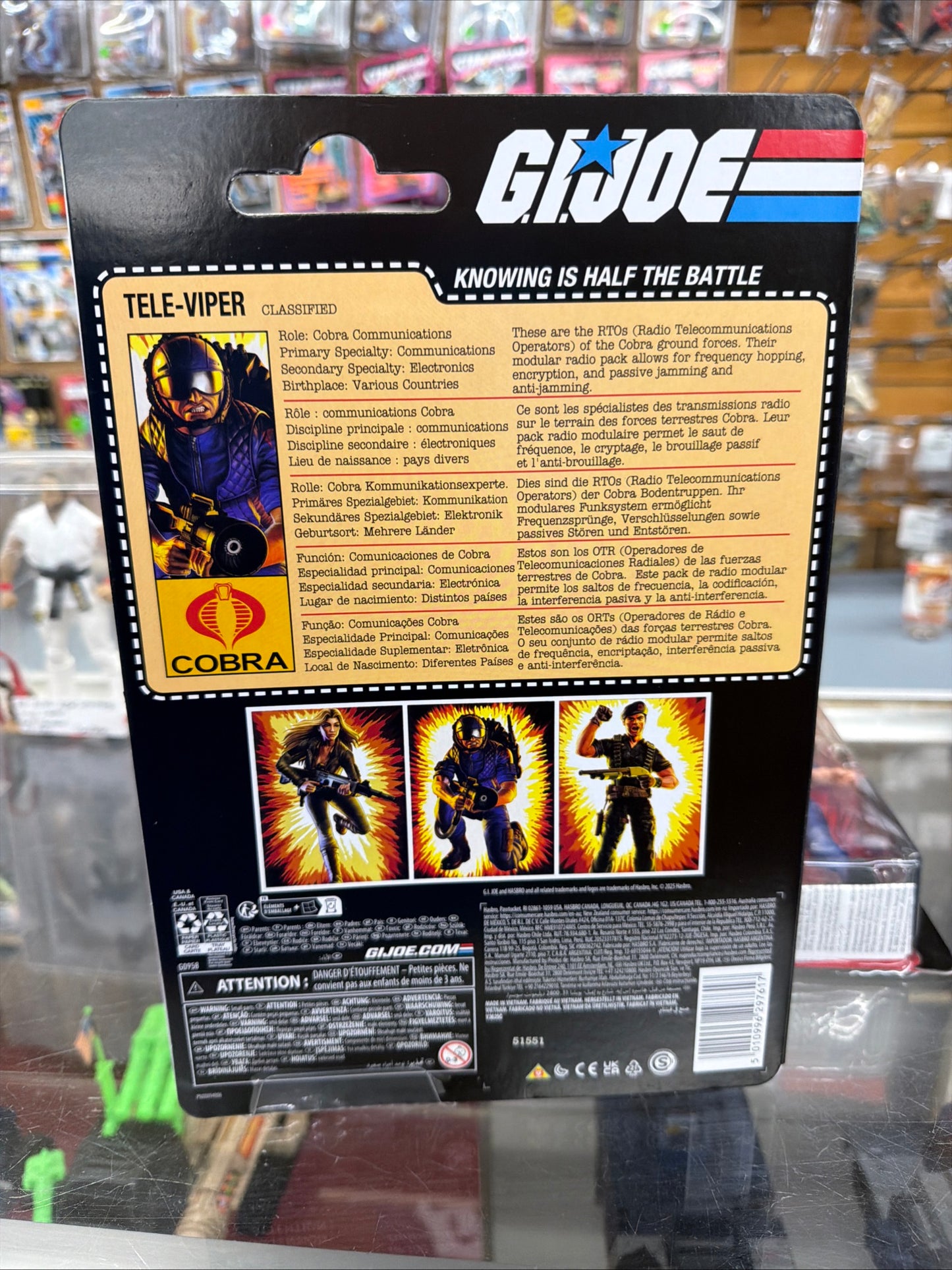 Hasbro G.I. Joe Classified Series Retro Cardback TELE-VIPER 6" Figure NEW 2025