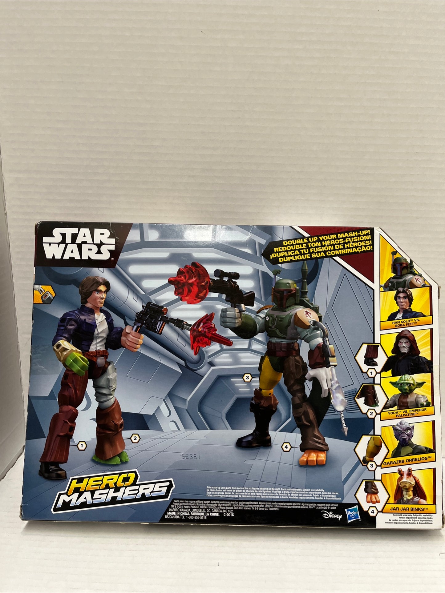 Star Wars Hero Mashers Hans Solo vs. Boba Fett Figures New Sealed