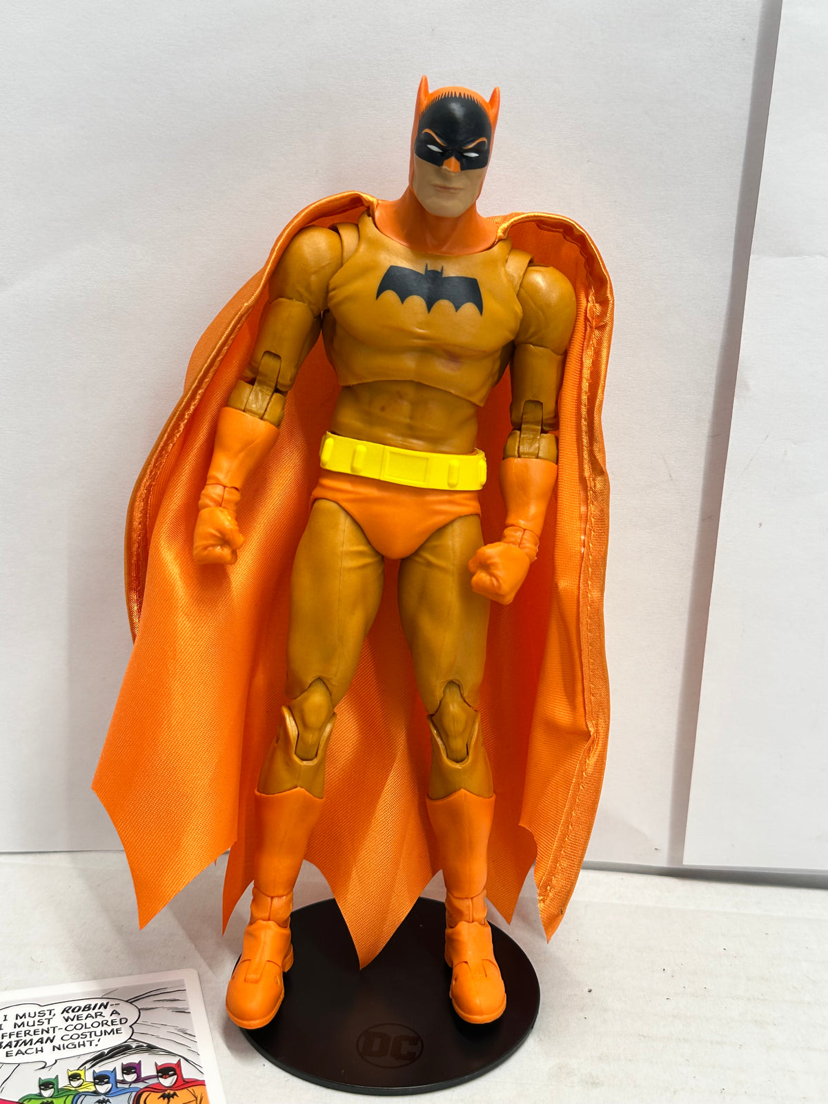 DC Multiverse McFarlane Red Platinum Orange Suit Batman Figure COMPLETE