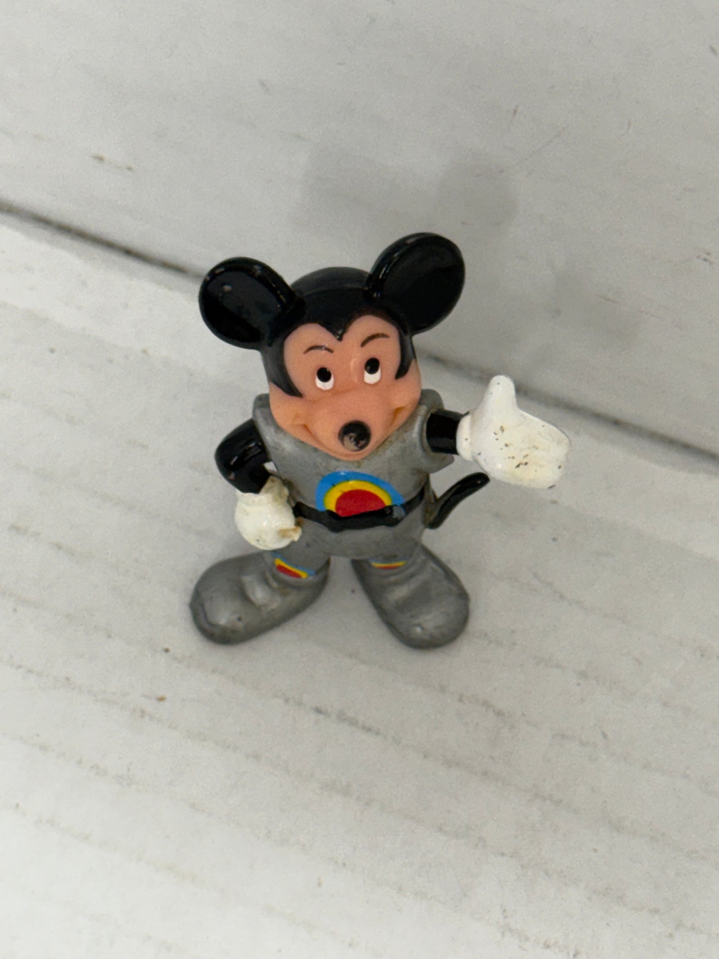 Vintage Disney Epcot Mission, Space Captain EO Mickey Mouse PVC Figure 2”