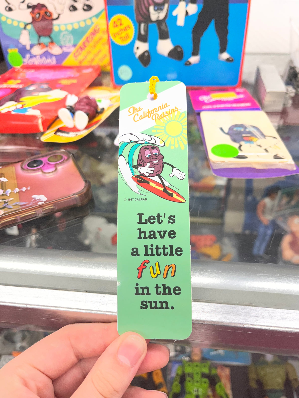 Vintage 80s California Raisins Bookmark- Friend- Claymation- 1988 Antioch H-1081
