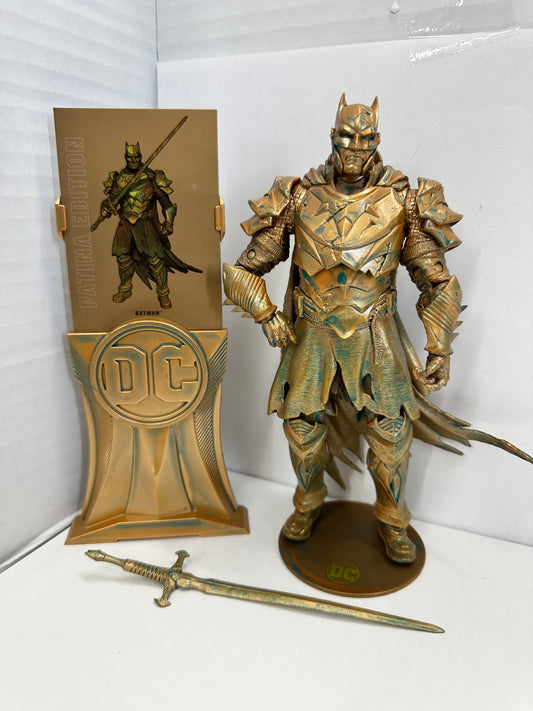 Batman Dark Knights of Steel Patina McFarlane Gold Label 7" Figure Complete