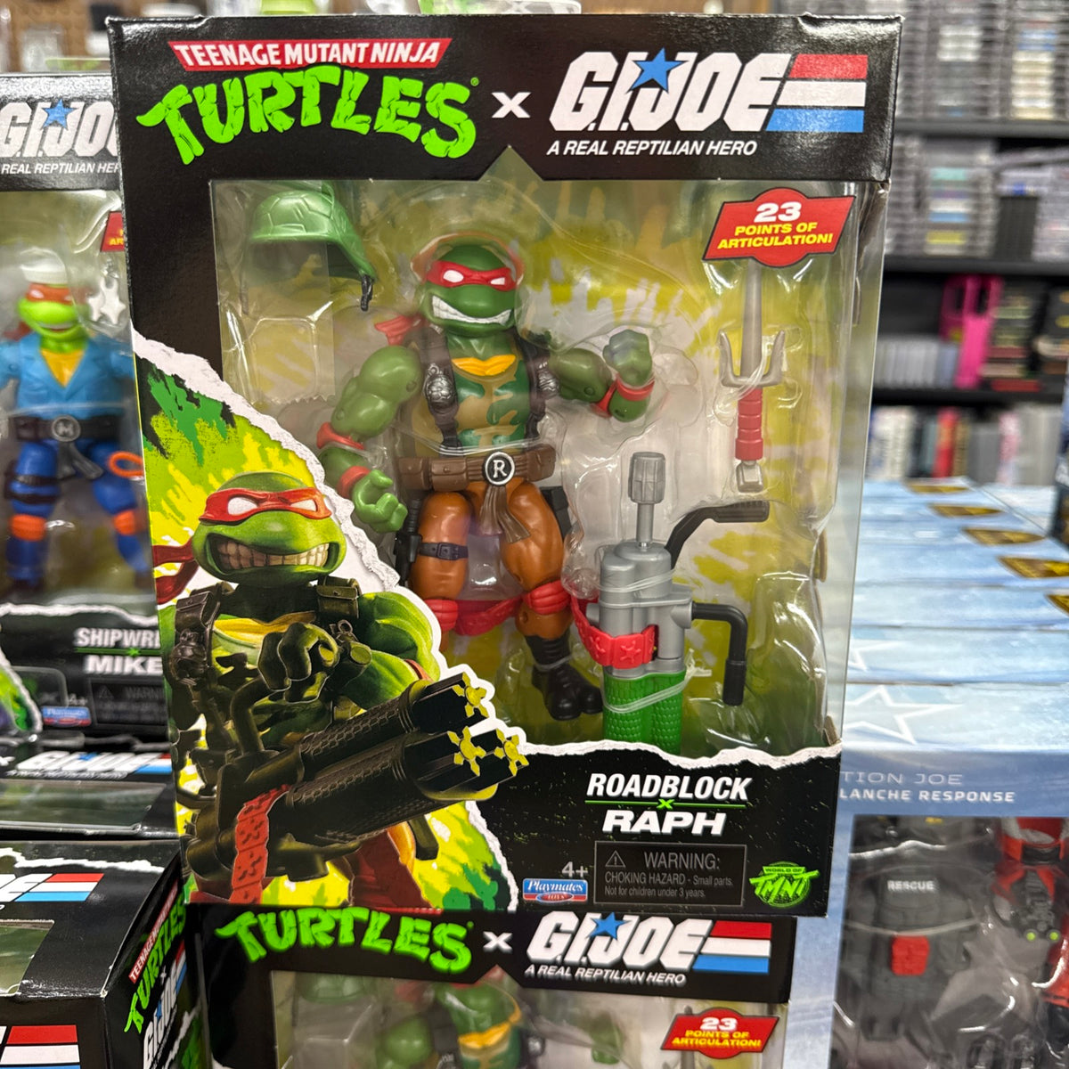 Playmates TMNT x G.I. Joe Action Figure 2-Pack Roadblock Raph Rocksteady