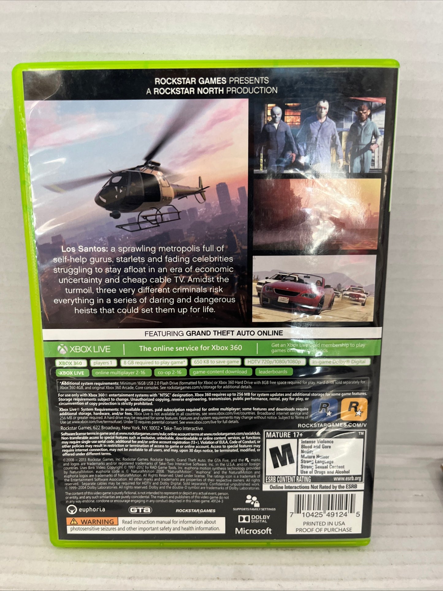 Grand Theft Auto V (Microsoft Xbox 360, 2013)