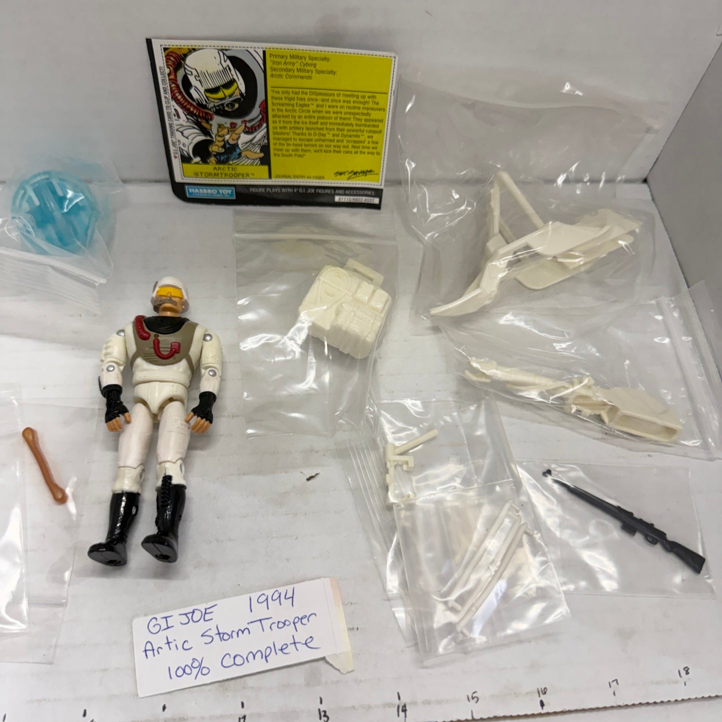 GI Joe Hasbro Sgt Savage Arctic Stormtrooper Action Figure Shooting Catapult 94