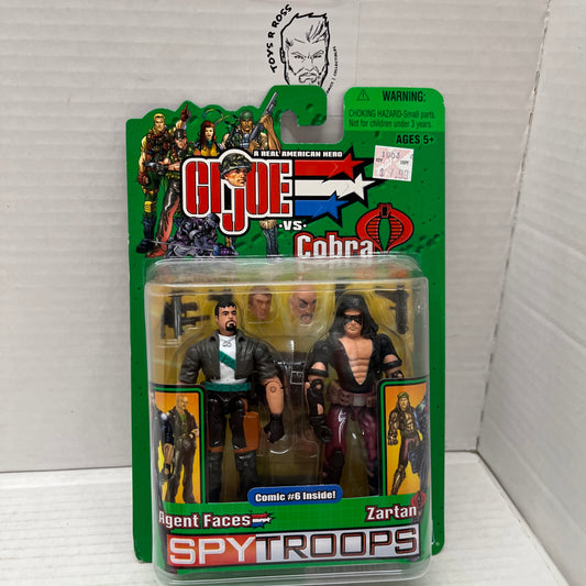 AGENT FACES & ZARTAN GI JOE vs Cobra Spy Troops Hasbro NIB G.I JOE