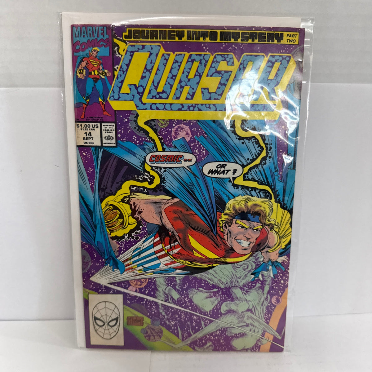 QUASAR #14 NEWSSTAND Marvel 1992 ICONIC Tod McFarlane COVER