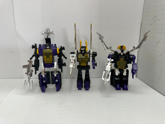 Transformers G1 INSECTICONS SET of 3 SHRAPNEL BOMBSHELL KICKBACK COMPLETE Takara