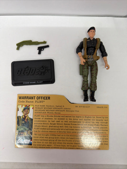 Flint 25th G.I. JOE COBRA LOOSE Complete W/ File Card